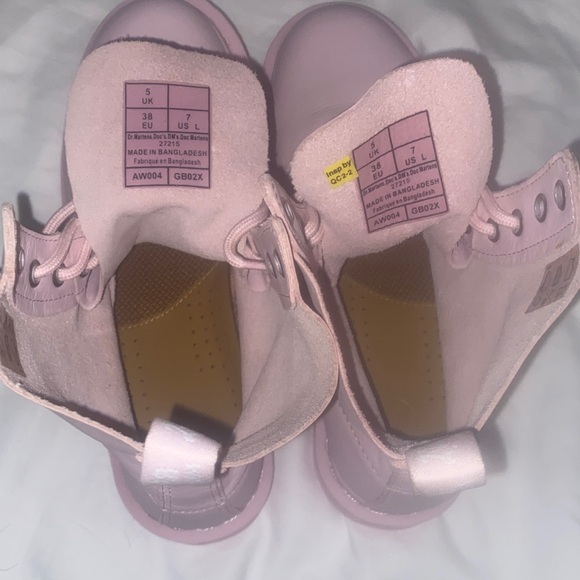 Dr. Martens Light Pink Combat Boots - Picture 8 of 9